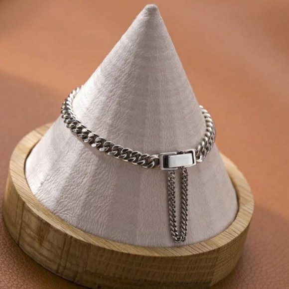 NEW 925 Sterling Silver Link Chain Bracelet - Picture 3 of 6